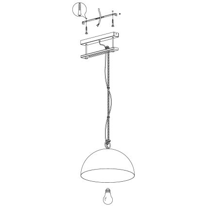 Eglo - Lámpara colgante 1xE27/40W/230V