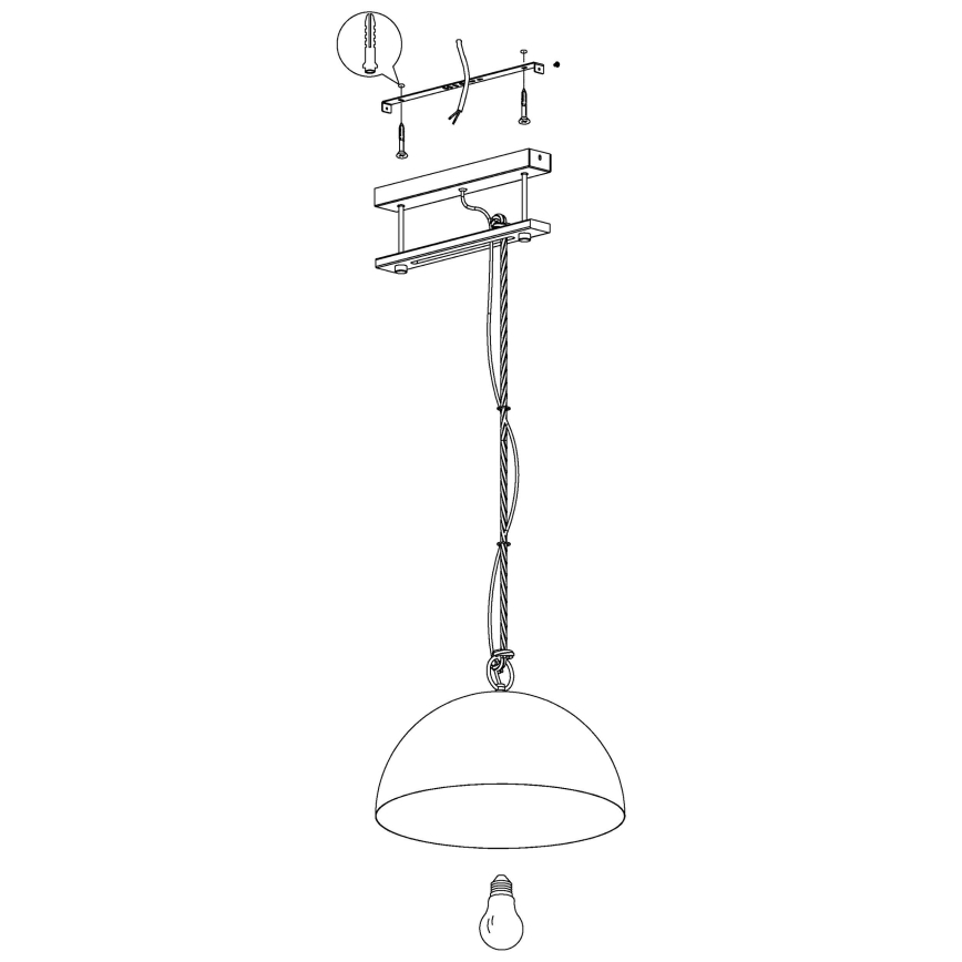 Eglo - Lámpara colgante 1xE27/40W/230V
