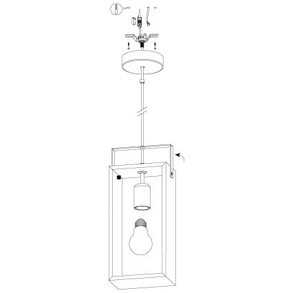 Eglo - Lámpara colgante 1xE27/40W/230V