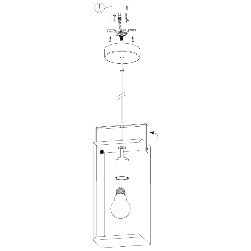 Eglo - Lámpara colgante 1xE27/40W/230V