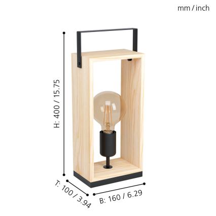 Eglo - Lámpara de mesa 1xE27/40W/230V