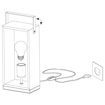 Eglo - Lámpara de mesa 1xE27/40W/230V