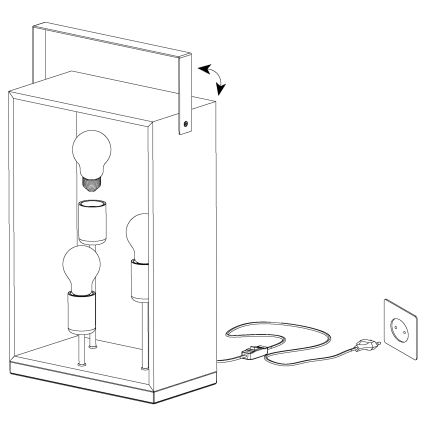 Eglo - Lámpara de mesa 3xE27/40W/230V
