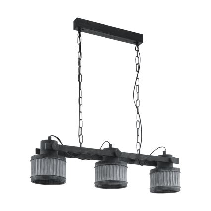 Eglo - Lámpara colgante con cadena 3xE27/28W/230V