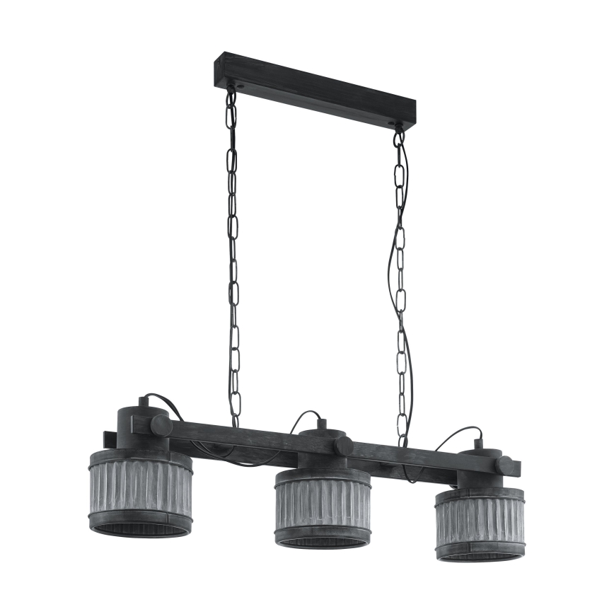 Eglo - Lámpara colgante con cadena 3xE27/28W/230V