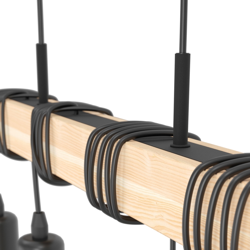 Eglo - Lámpara colgante con cable TOWNSHEND 4xE27/60W/230V