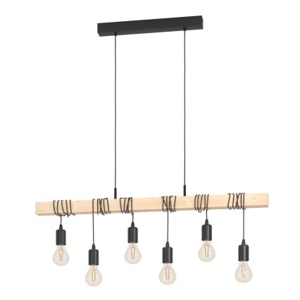 Eglo - Lámpara colgante TOWNSHEND 6xE27/60W/230V