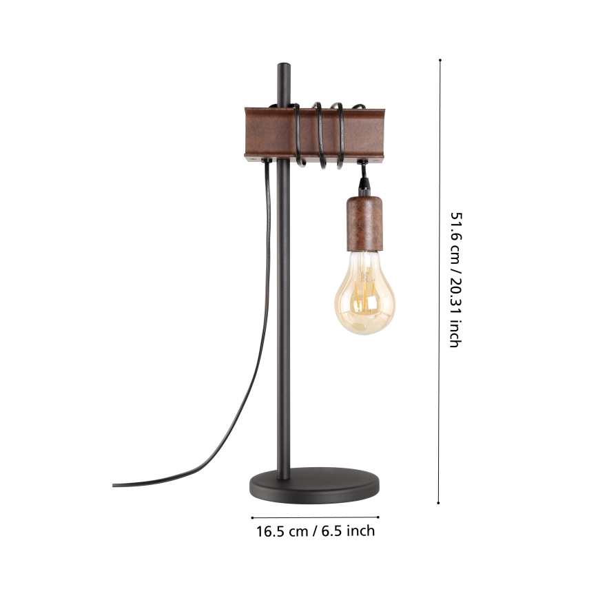 Eglo - Lámpara de mesa TOWNSHEND 1xE27/10W/230V