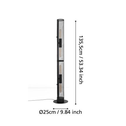 Eglo - Lámpara de pie 4xE27/40W/230V