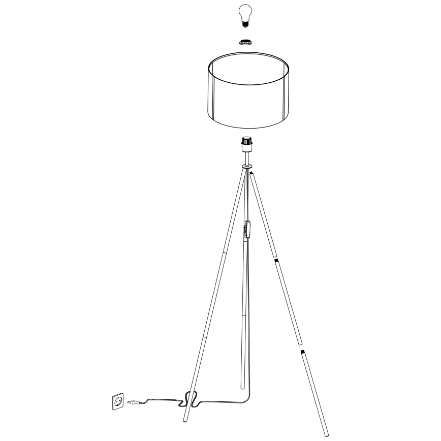 Eglo - Lámpara de pie 1xE27/40W/230V