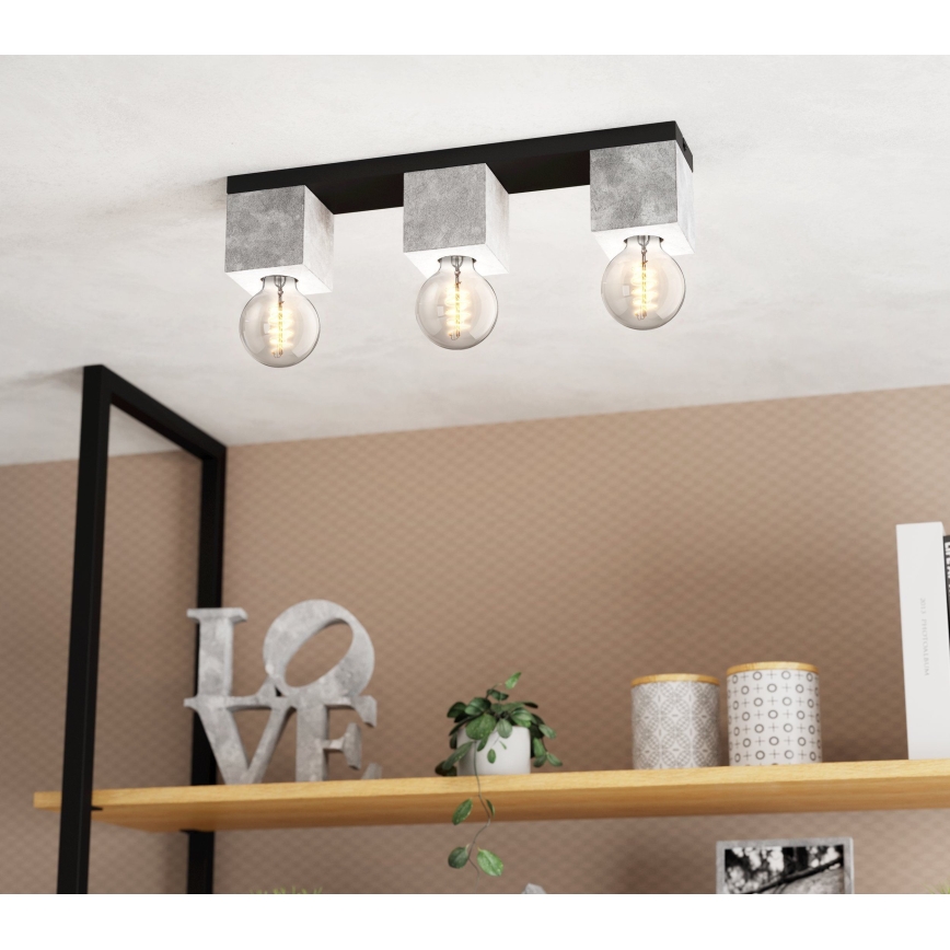 Eglo 43596 - Lámpara de techo montada en superficie PRESTWICK 3xE27/40W/230V