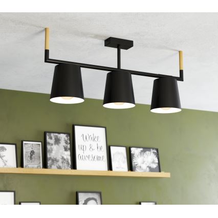 Eglo - Lámpara de araña en poste 3xE27/40W/230V