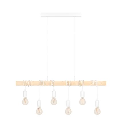 Eglo - Lámpara colgante con cable TOWNSHEND 6xE27/60W/230V