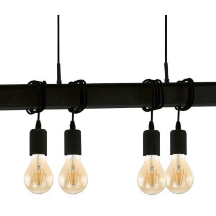 Eglo 43712 - Lámpara colgante TOWNSHEND 6xE27/60W/230V negro