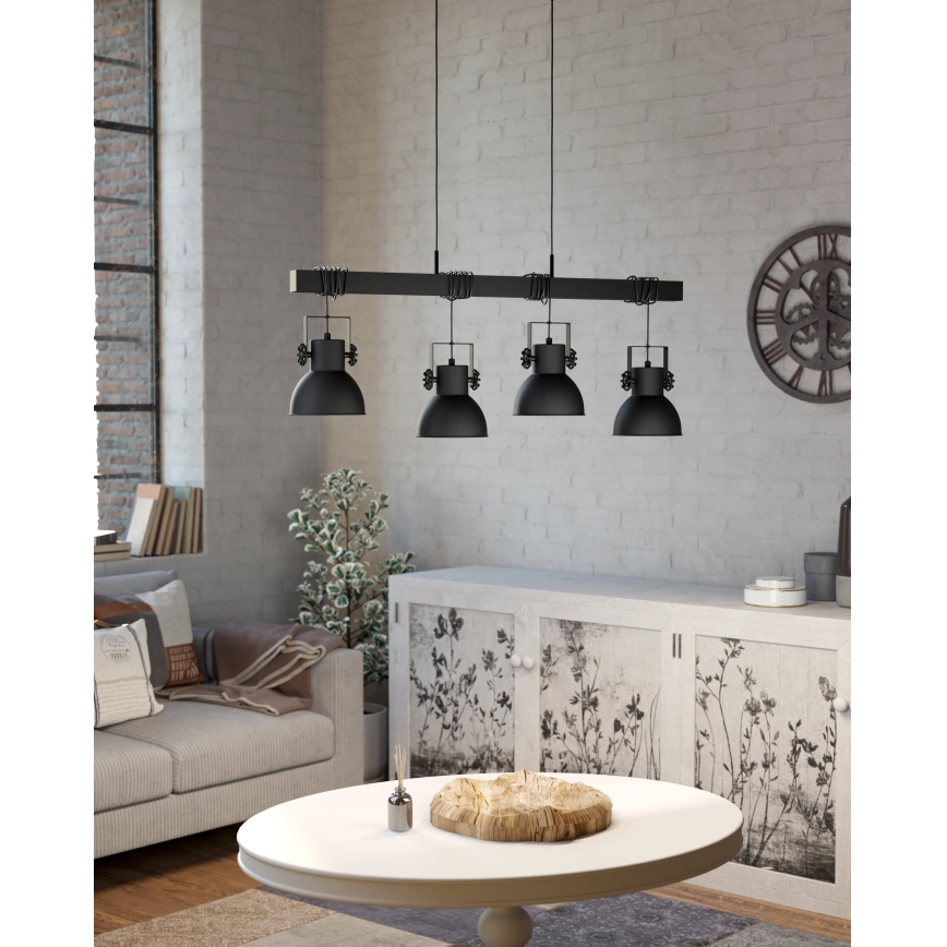 Eglo - Lámpara colgante con cable 4xE27/40W/230V