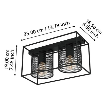 Eglo - Lámpara de techo 2xE27/40W/230V