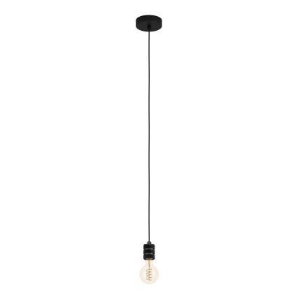Eglo - Lámpara colgante con cable 1xE27/40W/230V negra
