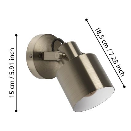Eglo - Lámpara de pared con foco 1xE27/40W/230V