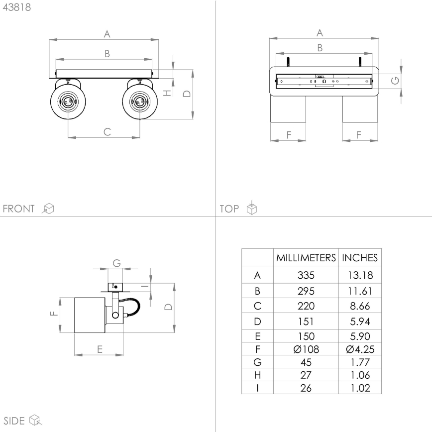 Eglo - Lámpara de techo con 2 focos E27/40W/230V