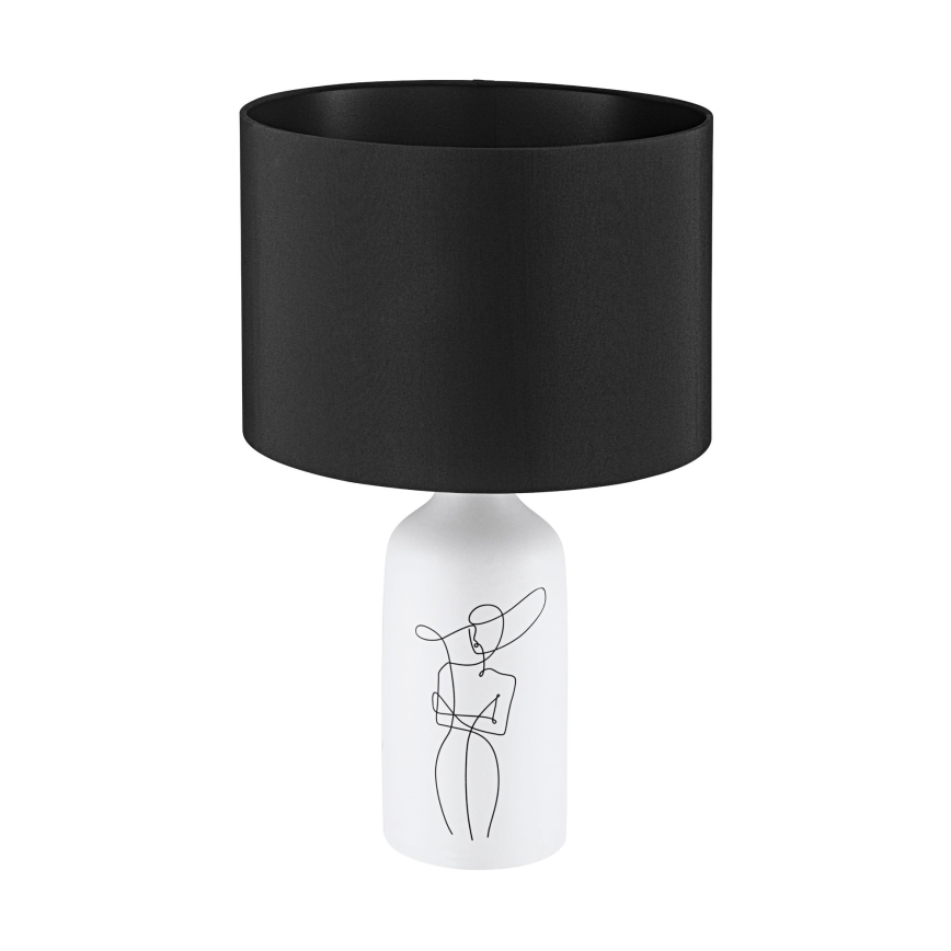 Eglo - Lámpara de mesa 1xE27/40W/230V negra/blanca