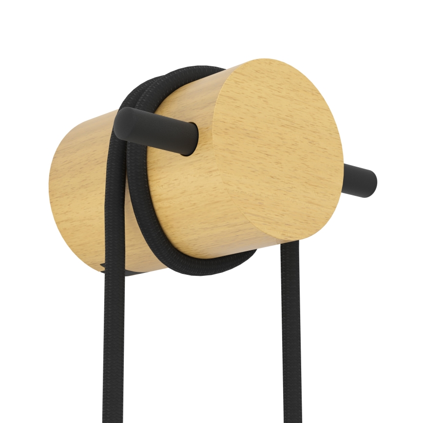 Eglo - Lámpara de pared 1xE27/13W/230V negra/beige