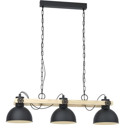 Eglo - Lámpara colgante con cadena 3xE27/28W/230V