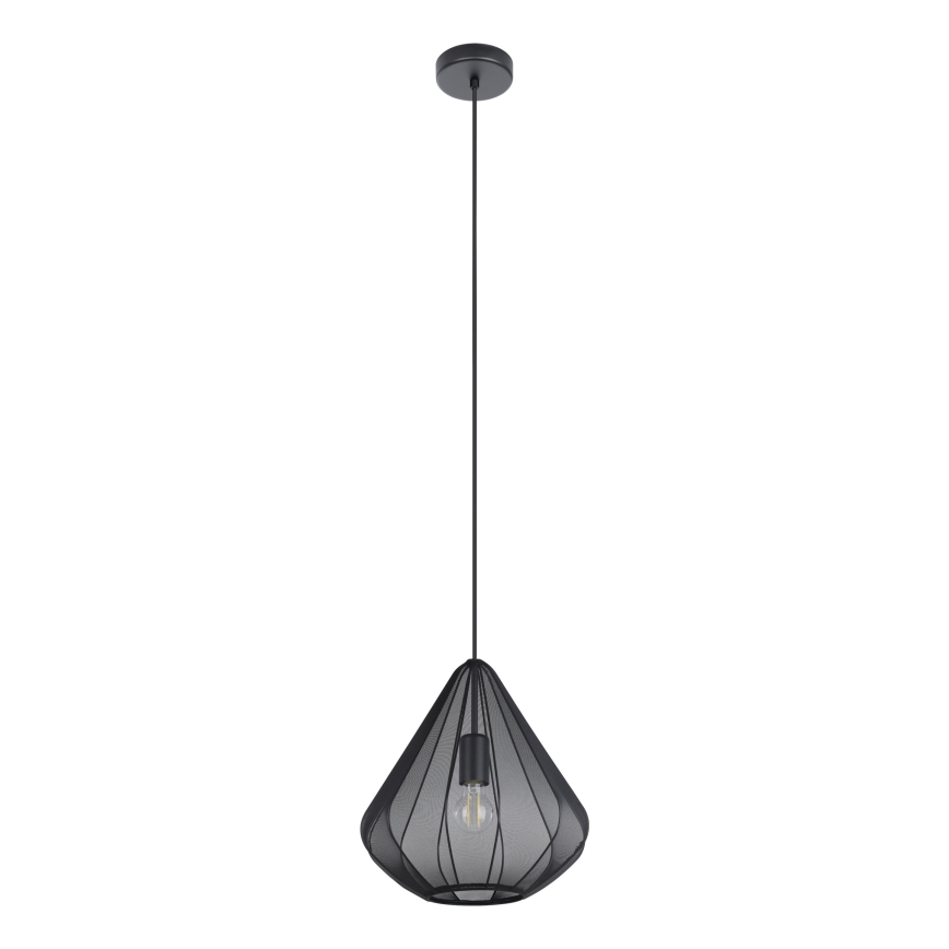 Eglo - Lámpara colgante 1xE27/40W/230V diá. 33,5 cm negro