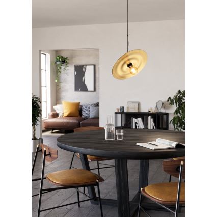 Eglo - Lámpara colgante 1xE27/40W/230V dorado