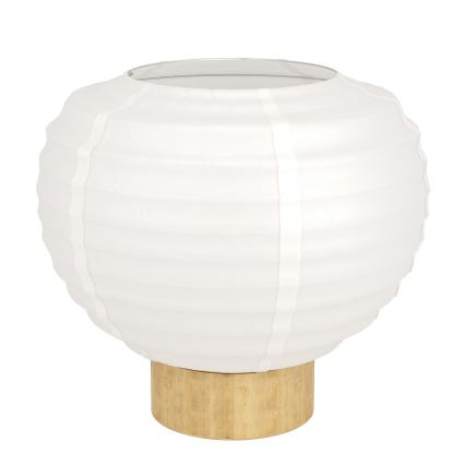 Eglo - Lámpara de mesa 1xE27/40W/230V blanca/beige