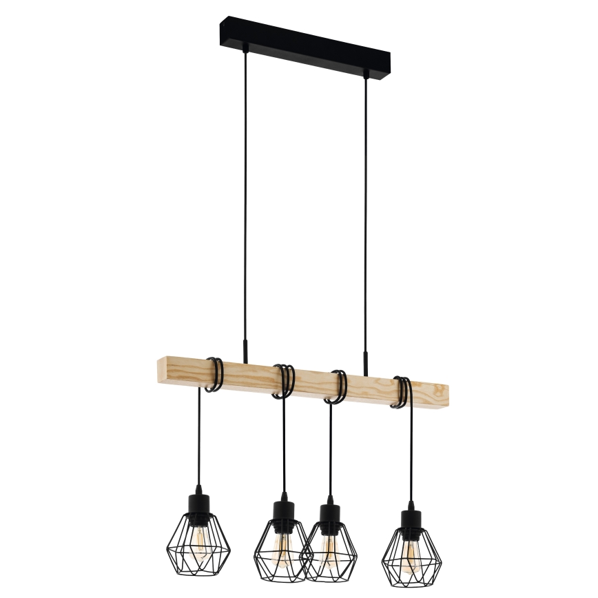 Eglo - Lámpara colgante TOWNSHEND 4xE27/60W/230V