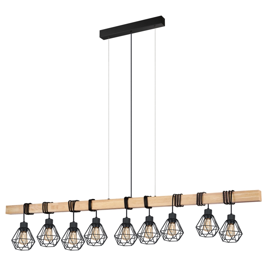 Eglo - Lámpara colgante TOWNSHEND 9xE27/60W/230V