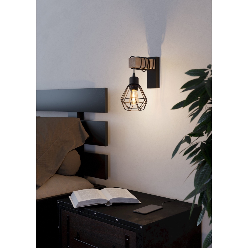 Eglo - Aplique TOWNSHEND 1xE27/60W/230V