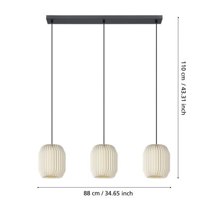 Eglo - Lámpara colgante 3xE27/40W/230V