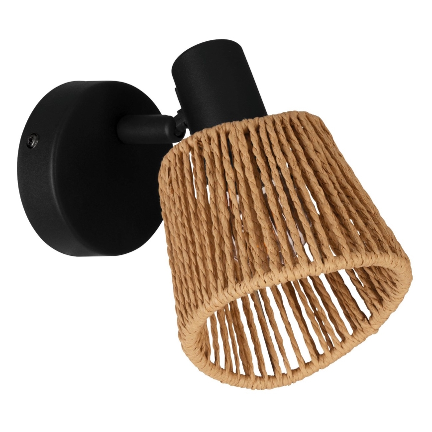 Eglo - Aplique de pared tipo foco 1xE14/10W/230V negro/beige