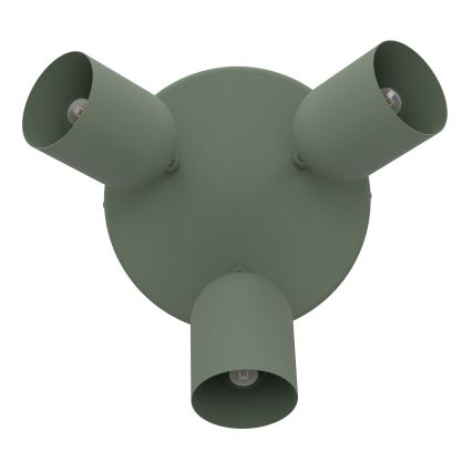 Eglo - Lámpara de techo con 3 focos 3xE14/40W/230V, diámetro 25 cm, verde
