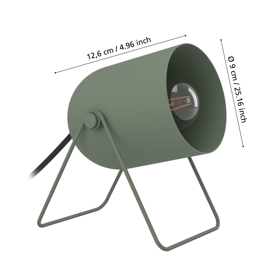 Eglo - Lámpara de mesa 1xE14/8W/230V verde