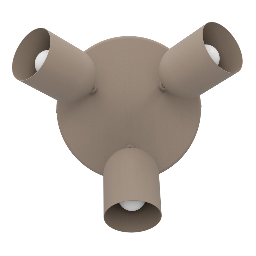 Eglo - Lámpara de techo tipo spot 3xE14/40W/230V Ø 25 cm, beige