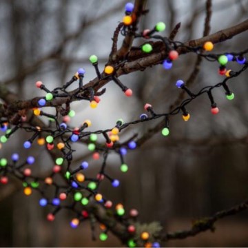 Eglo 472-53 - Cadena de luces navideñas LED para exterior BERRY MINI 700 LEDs/8 funciones, 19 m, multicolor, IP44