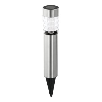 Eglo 48581 - Lámpara solar con sensor LED/0,06W/1,2V 100 mAh IP44 cromo mate