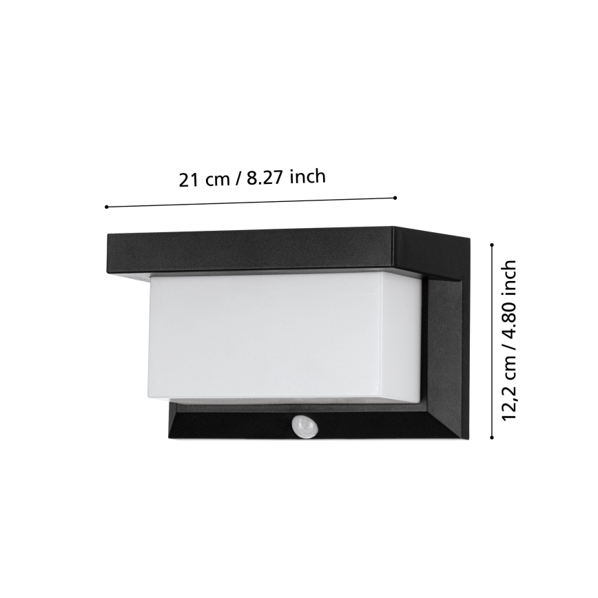 Eglo - Aplique LED solar con sensor LED/3,84W/3,7V 2000 mAh IP44