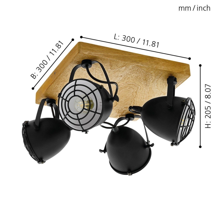 Eglo 49079 - Lámpara de focos GATEBECK 4xE14/40W/230V