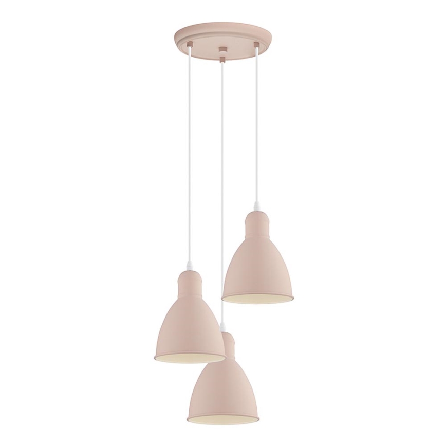 EGLO 49084 - Lámpara colgante PRIDDY-P 3xE27/60W/230V