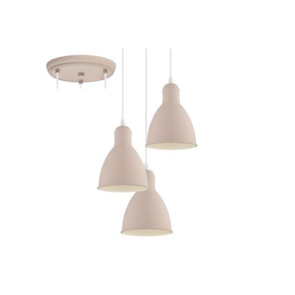 EGLO 49084 - Lámpara colgante PRIDDY-P 3xE27/60W/230V