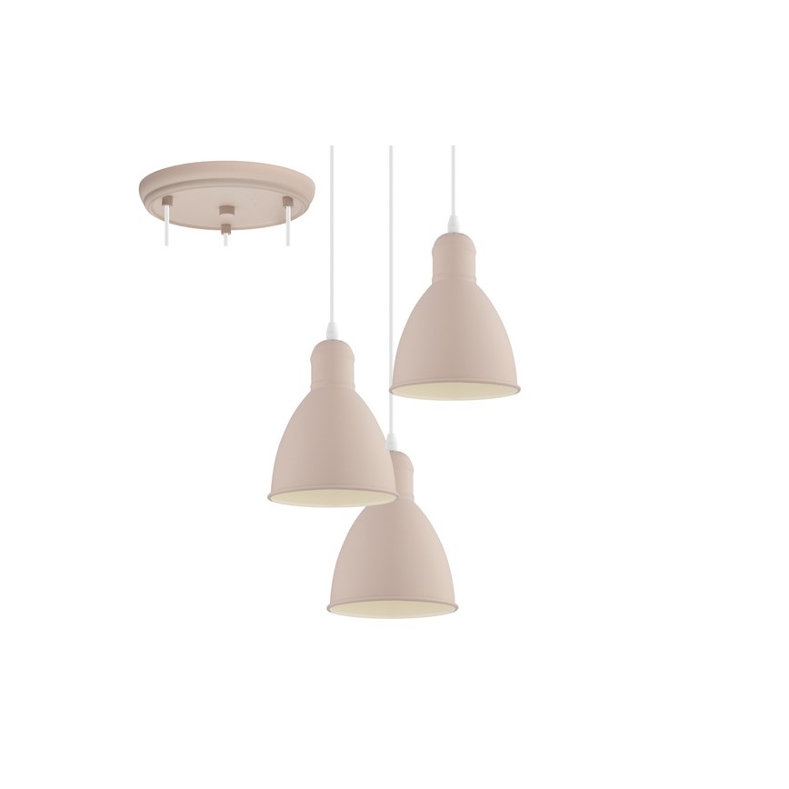 EGLO 49084 - Lámpara colgante PRIDDY-P 3xE27/60W/230V