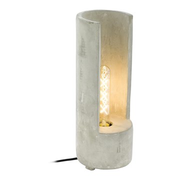 Eglo 49112 - Lámpara de mesa LYNTON 1xE27/60W/230V beton