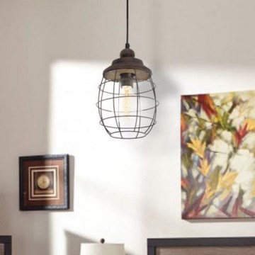 Eglo 49219 - Lámpara colgante BAMPTON 1xE27/60W/230V