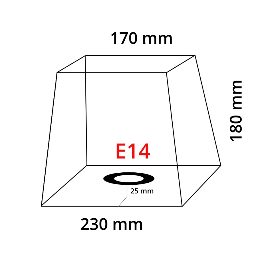Eglo 49422 - Pantalla para lámpara de pie VINTAGE marrón E14 23x23 cm