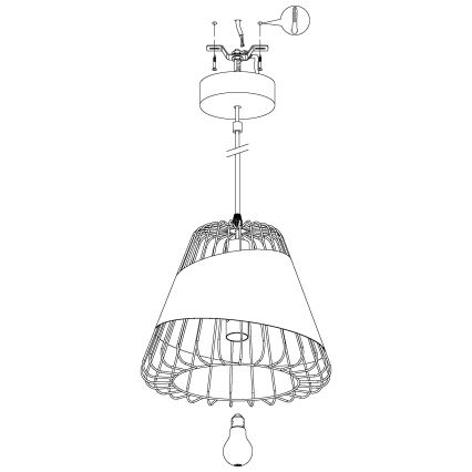 Eglo - Lámpara colgante 1xE27/60W/230V