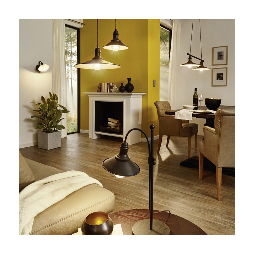 Eglo 49459 - Lámpara de mesa STOCKBURY 1xE27/60W/230V