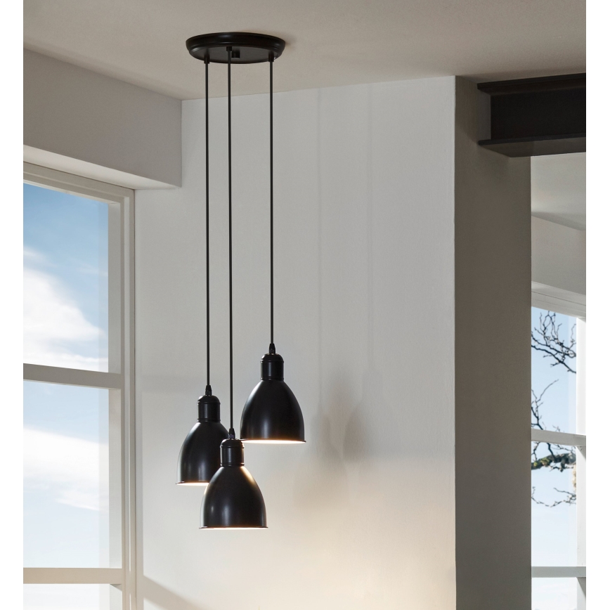 Eglo 49465 - Lámpara de techo PRIDDY 3xE27/60W/230V